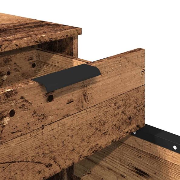 VidaXL pojazdná kartotéka s kolieskami Staré drevo 45x38x54 cm – Obrázok 9