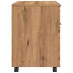VidaXL Mobilná kartotéka s kolieskami Dub Artisan 45x38x54 cm Drevo – Obrázok 6