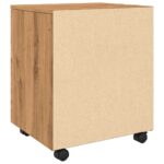 VidaXL Mobilná kartotéka s kolieskami Dub Artisan 45x38x54 cm Drevo – Obrázok 7
