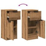 vidaXL Komody 2 ks dub artisan 30x30x70 cm spracované drevo – Obrázok 8
