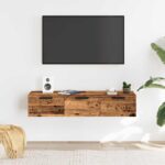vidaXL Nástenná skrinka Old Wood 102x30x20 cm Engineered Wood – Obrázok 3