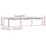 vidaXL Nástenná skrinka Old Wood 102x30x20 cm Engineered Wood – Obrázok 11