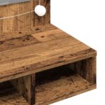 vidaXL Zrkadlová skrinka s LED Old Wood 90x31,5x62 cm – Obrázok 11