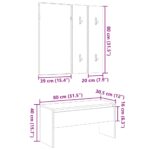 VidaXL Sada nábytku do predsiene Old Wood Engineered Wood – Obrázok 10