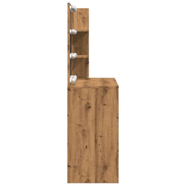 vidaXL toaletný stolík s LED Artisan Dub 74,5x40x141 cm – Obrázok 6