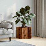 vidaXL kvetináč Old Wood 40x40x40 cm Engineered Wood – Obrázok 3