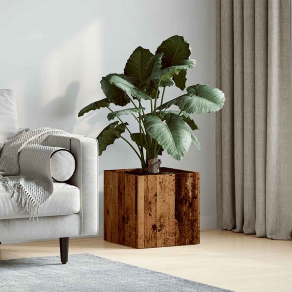 vidaXL kvetináč Old Wood 40x40x40 cm Engineered Wood – Obrázok 3