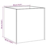 vidaXL kvetináč Old Wood 40x40x40 cm Engineered Wood – Obrázok 9