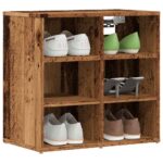 vidaXL Skrinka na topánky Old Wood 52x30x50 cm