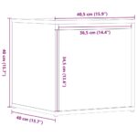 vidaXL Box Zásuvka Old Wood 40,5x40x40 cm Engineered Wood – Obrázok 10