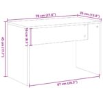 vidaXL Toaletná taburetka Old Wood 70x35x45 cm Engineered Wood – Obrázok 8