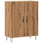 vidaXL Komoda dub artisan 69,5x34x90 cm kompozitné drevo – Obrázok 2