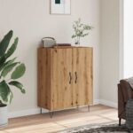vidaXL Komoda dub artisan 69,5x34x90 cm kompozitné drevo – Obrázok 3