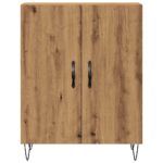 vidaXL Komoda dub artisan 69,5x34x90 cm kompozitné drevo – Obrázok 4
