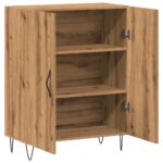 vidaXL Komoda dub artisan 69,5x34x90 cm kompozitné drevo – Obrázok 7