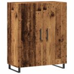 vidaXL Komoda staré drevo 69,5x34x90 cm kompozitné drevo – Obrázok 2