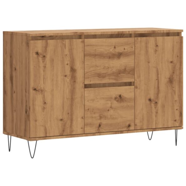 vidaXL Komoda dub artisan 101,5x35x70 cm kompozitné drevo – Obrázok 2