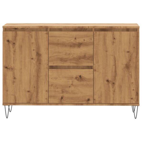 vidaXL Komoda dub artisan 101,5x35x70 cm kompozitné drevo – Obrázok 4