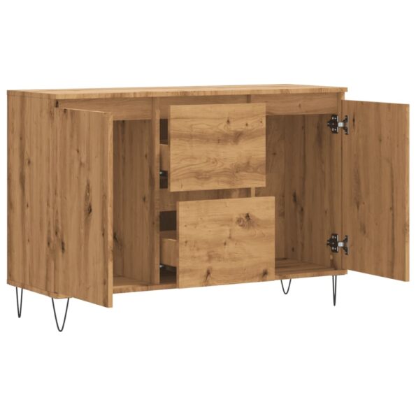 vidaXL Komoda dub artisan 101,5x35x70 cm kompozitné drevo – Obrázok 7