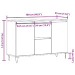 vidaXL Komoda dub artisan 101,5x35x70 cm kompozitné drevo – Obrázok 10