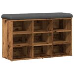 vidaXL Lavička na topánky Old Wood 82x32x50 cm Engineered Wood – Obrázok 2