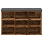 vidaXL Lavička na topánky Old Wood 82x32x50 cm Engineered Wood – Obrázok 4