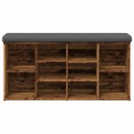 vidaXL Lavička na topánky Old Wood 102x32x50 cm Engineered Wood – Obrázok 4