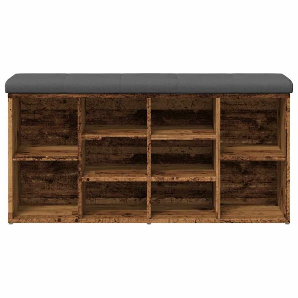 vidaXL Lavička na topánky Old Wood 102x32x50 cm Engineered Wood – Obrázok 4