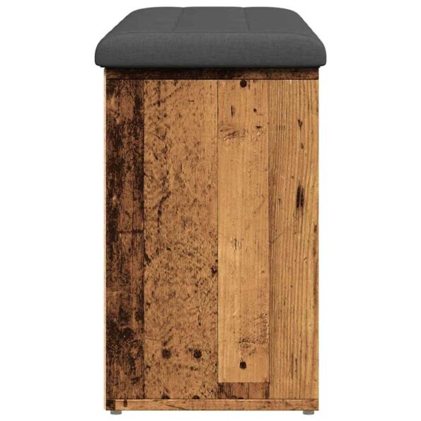 vidaXL Lavička na topánky Old Wood 102x32x50 cm Engineered Wood – Obrázok 5