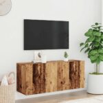 TV Skrinka vidaXL Nástenná Old Wood 100x30x41 cm – Obrázok 3