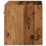 vidaXL TV nástenná skrinka s LED svietidlami Staré drevo 30x28,5x30 cm – Obrázok 9