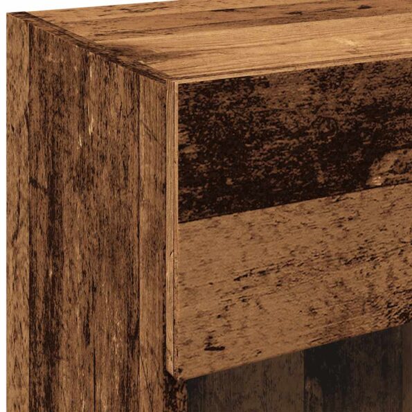 vidaXL TV nástenné skrinky s LED osvetlením 2 ks Staré drevo – Obrázok 11