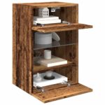 vidaXL TV nástenné skrinky s LED osvetlením 2 ks Staré drevo