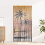 vidaXL Záves proti hmyzu s potlačou palmy 90x220 cm bambus – Obrázok 2