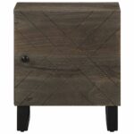 vidaXL Nočné stolíky 2 ks, čierne 40x33x46 cm, mangový masív – Obrázok 4