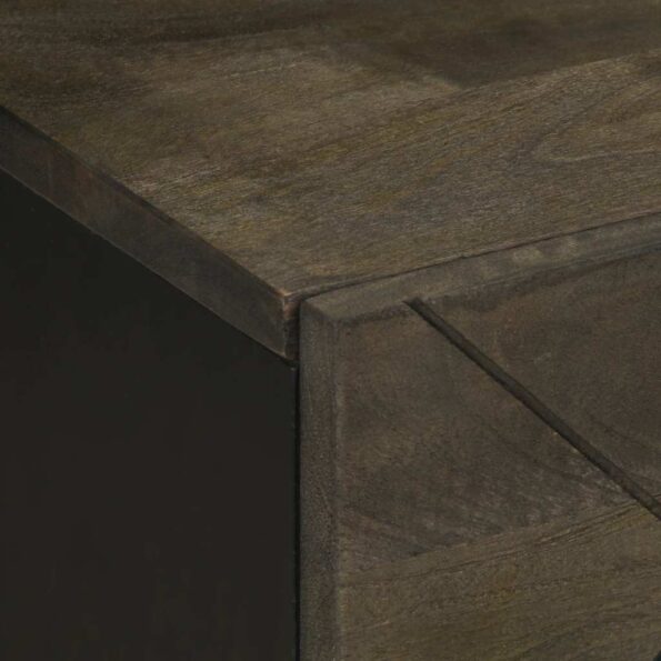 vidaXL Nočné stolíky 2 ks, čierne 40x33x46 cm, mangový masív – Obrázok 7