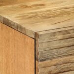 vidaXL Nočná skrinka Hnedá 40x33x46 cm Masívne drevo Mango – Obrázok 6