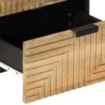 vidaXL Nočná skrinka Hnedá 40x33x46 cm Masívne drevo Mango – Obrázok 7