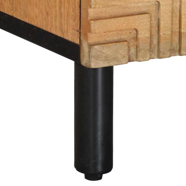 vidaXL Nočná skrinka Hnedá 40x33x46 cm Masívne drevo Mango – Obrázok 8