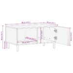 vidaXL Konferenčný stolík Hnedý 80x50x40 cm Masívne drevo Mango – Obrázok 11