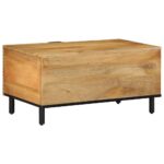 vidaXL Konferenčný stolík Hnedý 80x50x40 cm Masívne drevo Mango – Obrázok 5