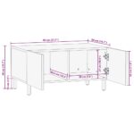 vidaXL Konferenčný stolík Hnedý 80x50x40 cm Masívne drevo Mango – Obrázok 11