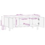 vidaXL Konferenčný stolík Hnedý 100x54x40 cm Masívne drevo Mango – Obrázok 11
