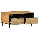 VidaXL Konferenčný stolík Hnedý 80x54x40 cm Masívne drevo Mango – Obrázok 2