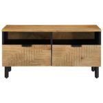 VidaXL Konferenčný stolík Hnedý 80x54x40 cm Masívne drevo Mango – Obrázok 3