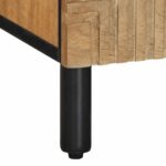 VidaXL TV skrinka Hnedá 100x33x46 cm Masívne drevo Mango – Obrázok 8