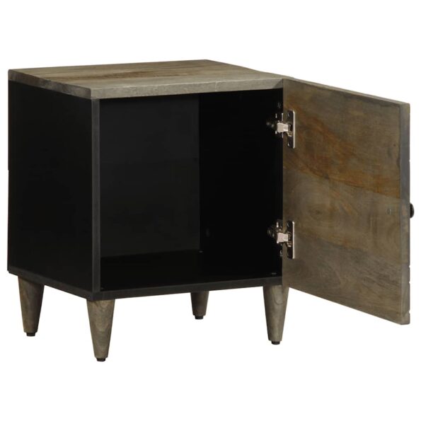 vidaXL Nočné skrinky 2 ks Svetlosivá 40x33x46 cm Masívne drevo Mango – Obrázok 3