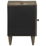 vidaXL Nočné skrinky 2 ks Svetlosivá 40x33x46 cm Masívne drevo Mango – Obrázok 5