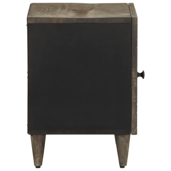 vidaXL Nočné skrinky 2 ks Svetlosivá 40x33x46 cm Masívne drevo Mango – Obrázok 5