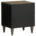 vidaXL Nočné skrinky 2 ks Svetlosivá 40x33x46 cm Masívne drevo Mango – Obrázok 6